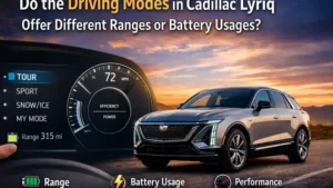 do the driving modes in cadillac lyriq offer different ranges or battery usages?
